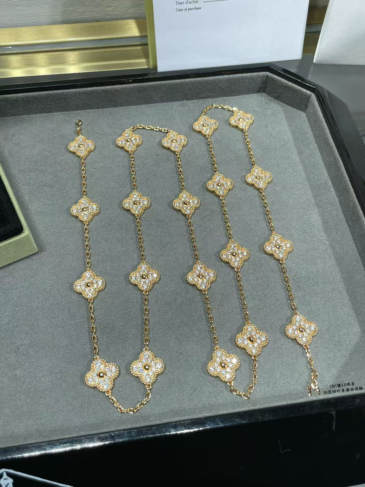 [Select]CLOVER 20 MOTIFS FULL-DIAMOND NECKLACE