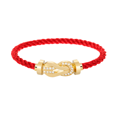 [Select]CHANCE LARGE 8 FIGURE BUCKLE HALF DIAMOND BRACELET GOLD