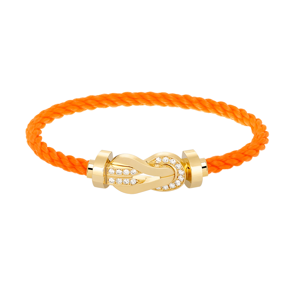 [Select]CHANCE LARGE 8 FIGURE BUCKLE HALF DIAMOND BRACELET GOLD