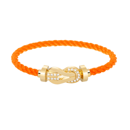 [Select]CHANCE LARGE 8 FIGURE BUCKLE HALF DIAMOND BRACELET GOLD