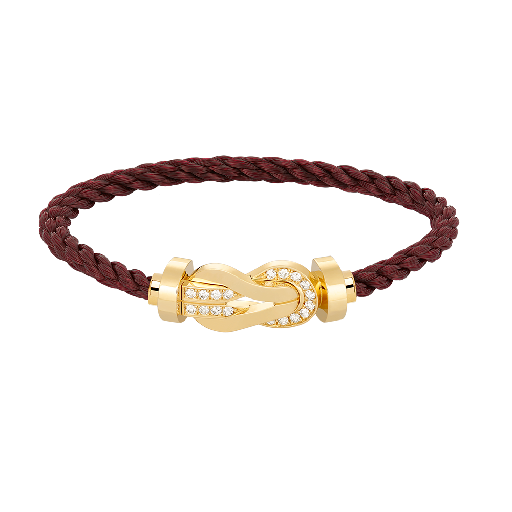 [Select]CHANCE LARGE 8 FIGURE BUCKLE HALF DIAMOND BRACELET GOLD