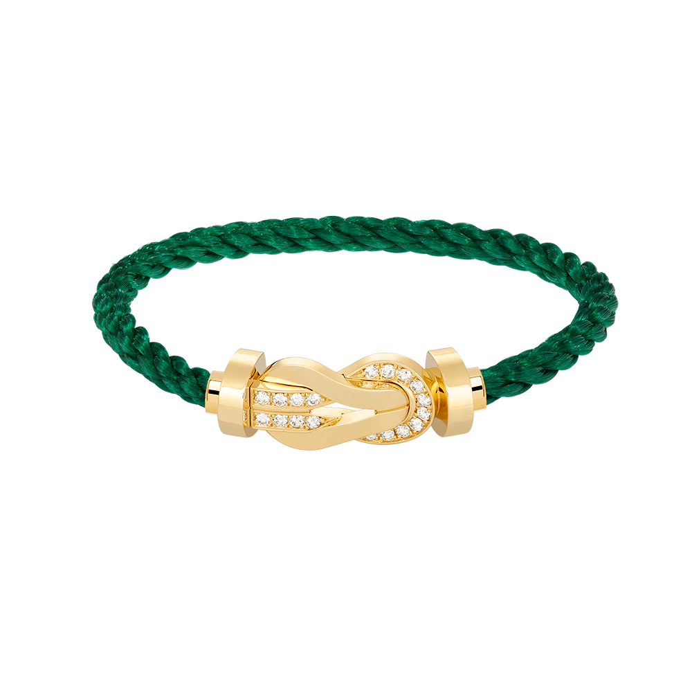 [Select]CHANCE LARGE 8 FIGURE BUCKLE HALF DIAMOND BRACELET GOLD