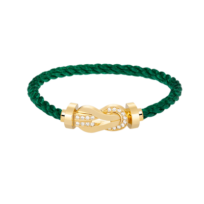 [Select]CHANCE LARGE 8 FIGURE BUCKLE HALF DIAMOND BRACELET GOLD
