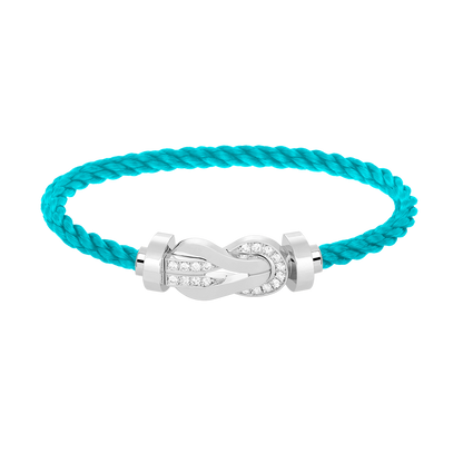 [Select]CHANCE LARGE 8 FIGURE BUCKLE HALF DIAMOND BRACELET SILVER