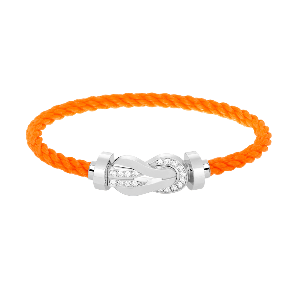 [Select]CHANCE LARGE 8 FIGURE BUCKLE HALF DIAMOND BRACELET SILVER