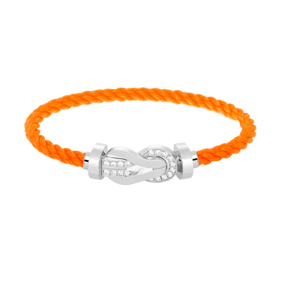[Select]CHANCE LARGE 8 FIGURE BUCKLE HALF DIAMOND BRACELET SILVER