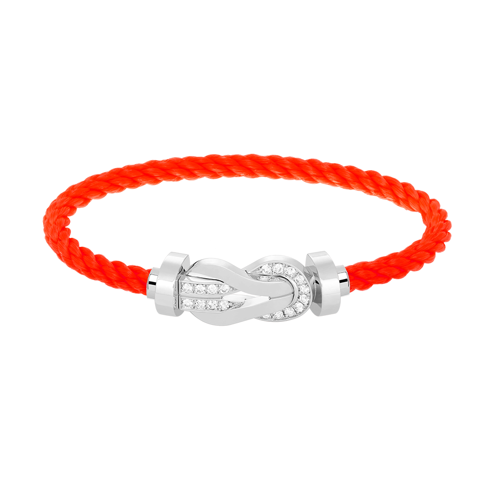 [Select]CHANCE LARGE 8 FIGURE BUCKLE HALF DIAMOND BRACELET SILVER