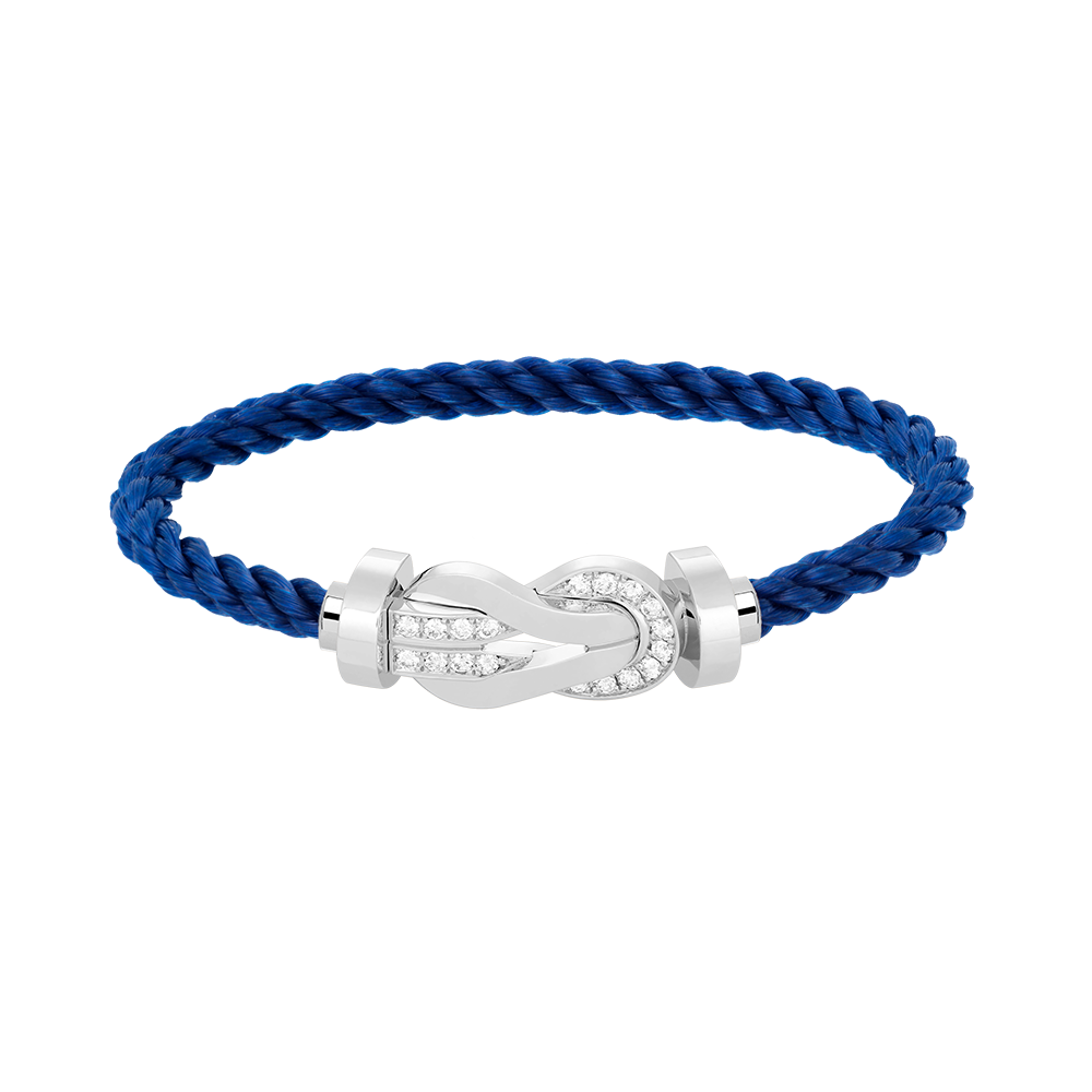 [Select]CHANCE LARGE 8 FIGURE BUCKLE HALF DIAMOND BRACELET SILVER