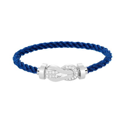 [Select]CHANCE LARGE 8 FIGURE BUCKLE HALF DIAMOND BRACELET SILVER