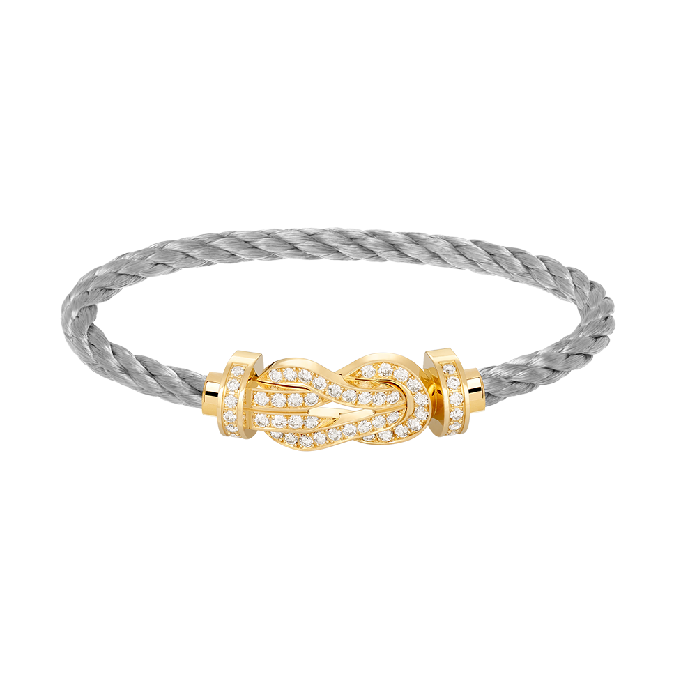 [Select]CHANCE LARGE 8 FIGURE BUCKLE FULLDIAMOND BRACELET GOLD