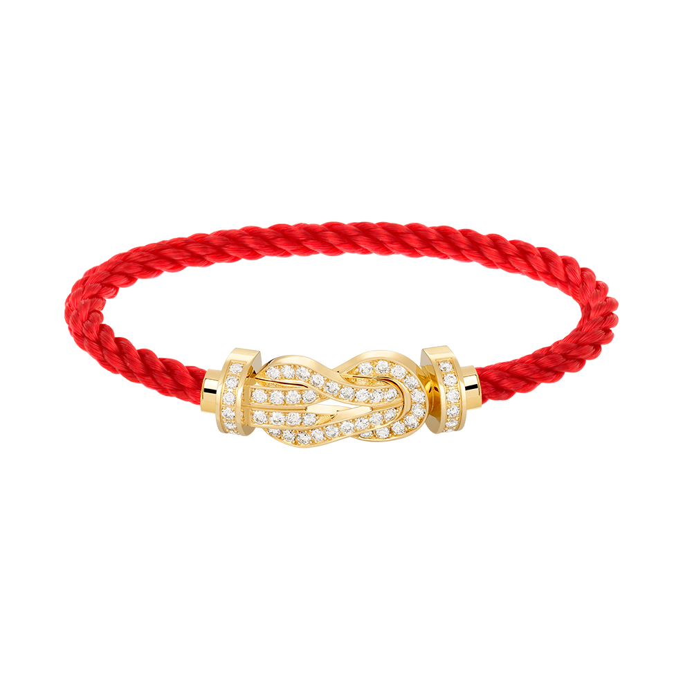 [Select]CHANCE LARGE 8 FIGURE BUCKLE FULLDIAMOND BRACELET GOLD