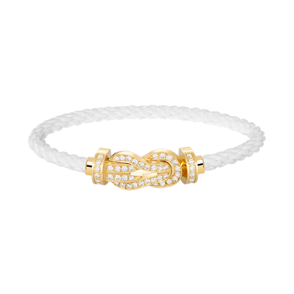 [Select]CHANCE LARGE 8 FIGURE BUCKLE FULLDIAMOND BRACELET GOLD