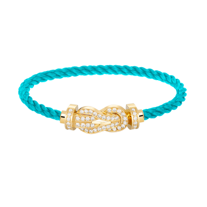 [Select]CHANCE LARGE 8 FIGURE BUCKLE FULLDIAMOND BRACELET GOLD
