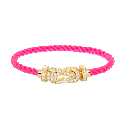 [Select]CHANCE LARGE 8 FIGURE BUCKLE FULLDIAMOND BRACELET GOLD