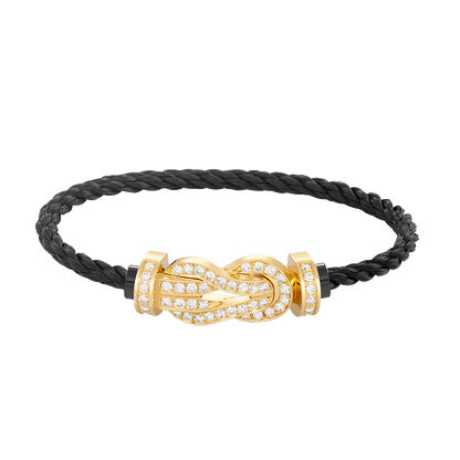 [Select]CHANCE LARGE 8 FIGURE BUCKLE FULLDIAMOND BRACELET GOLD