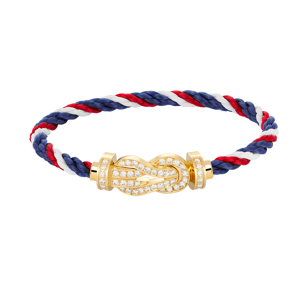 [Select]CHANCE LARGE 8 FIGURE BUCKLE FULLDIAMOND BRACELET GOLD