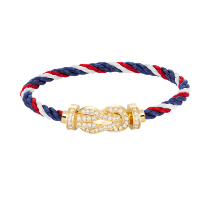 [Select]CHANCE LARGE 8 FIGURE BUCKLE FULLDIAMOND BRACELET GOLD