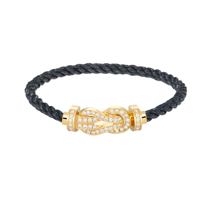[Select]CHANCE LARGE 8 FIGURE BUCKLE FULLDIAMOND BRACELET GOLD