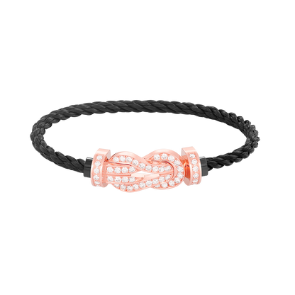 [Select]CHANCE LARGE 8 FIGURE BUCKLE FULL DIAMOND BRACELET Select GOLD