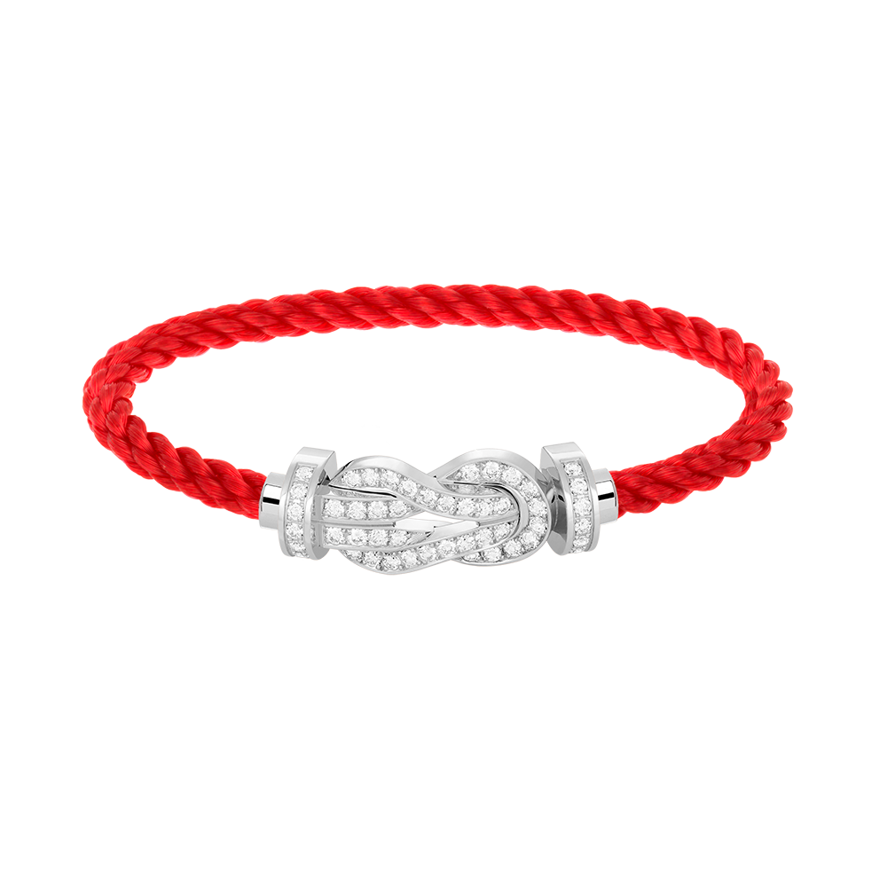[Select]CHANCE LARGE 8 FIGURE BUCKLE FULL DIAMOND BRACELET SILVER