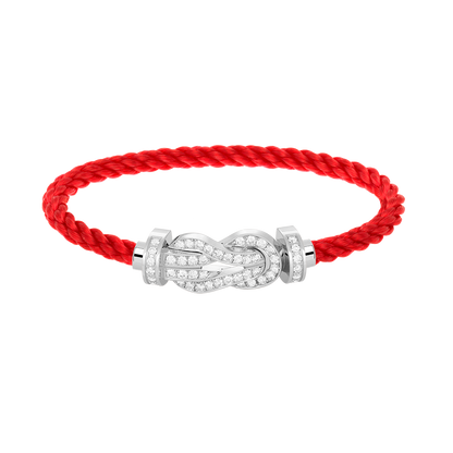 [Select]CHANCE LARGE 8 FIGURE BUCKLE FULL DIAMOND BRACELET SILVER
