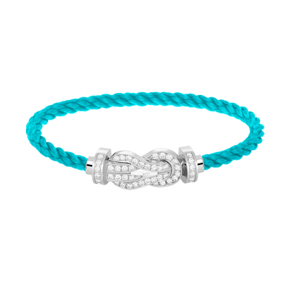 [Select]CHANCE LARGE 8 FIGURE BUCKLE FULL DIAMOND BRACELET SILVER