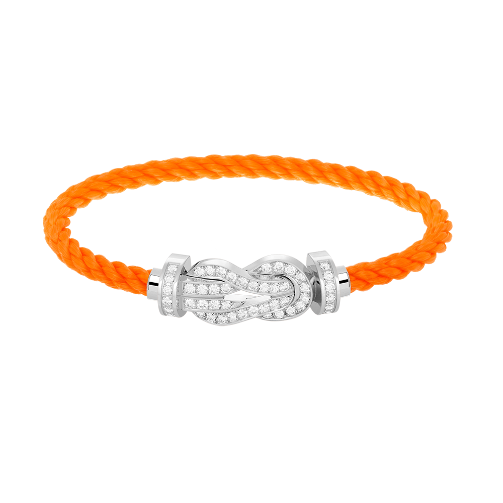 [Select]CHANCE LARGE 8 FIGURE BUCKLE FULL DIAMOND BRACELET SILVER