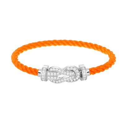 [Select]CHANCE LARGE 8 FIGURE BUCKLE FULL DIAMOND BRACELET SILVER
