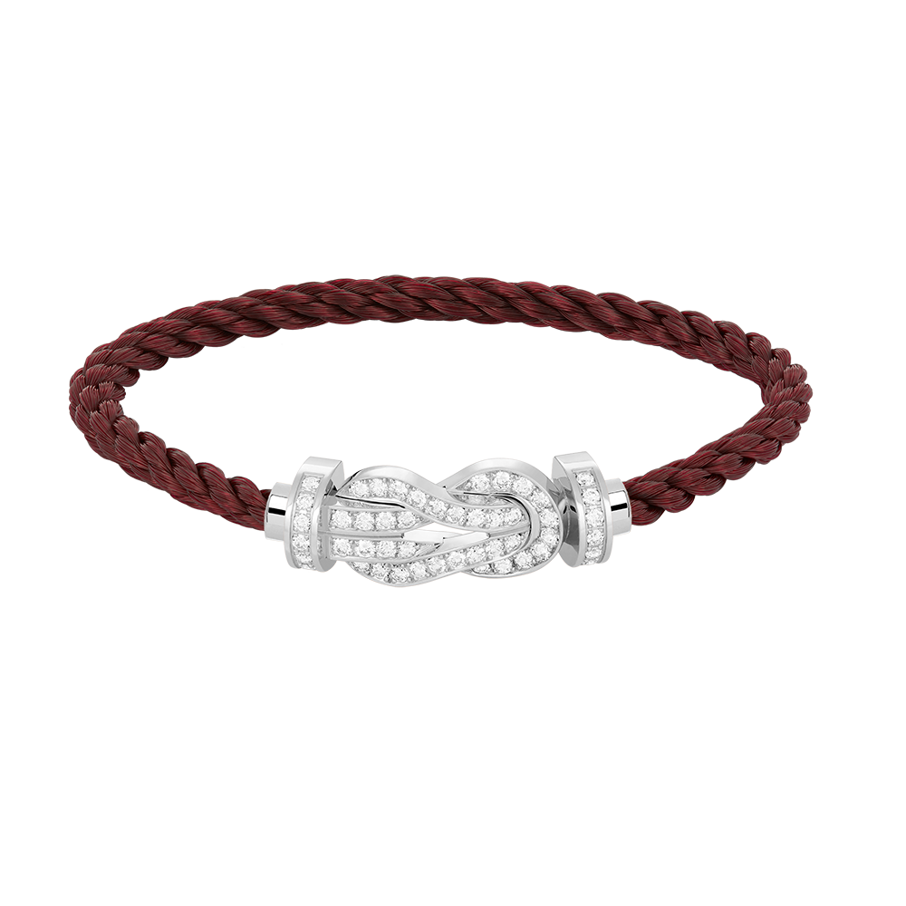 [Select]CHANCE LARGE 8 FIGURE BUCKLE FULL DIAMOND BRACELET SILVER