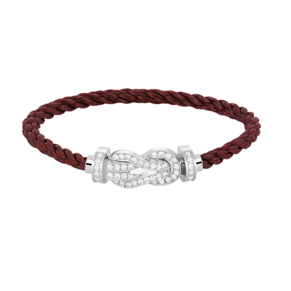 [Select]CHANCE LARGE 8 FIGURE BUCKLE FULL DIAMOND BRACELET SILVER