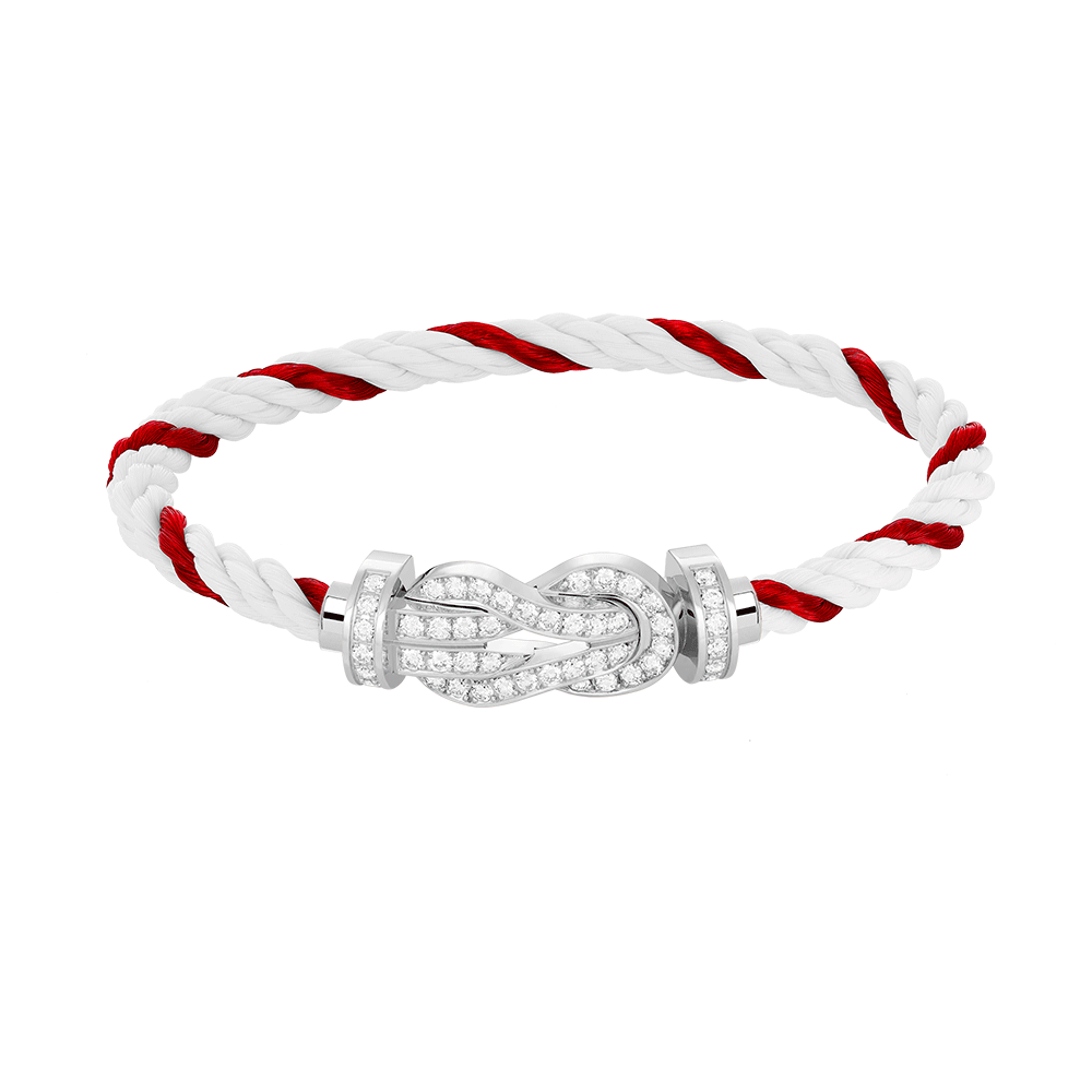 [Select]CHANCE LARGE 8 FIGURE BUCKLE FULL DIAMOND BRACELET SILVER