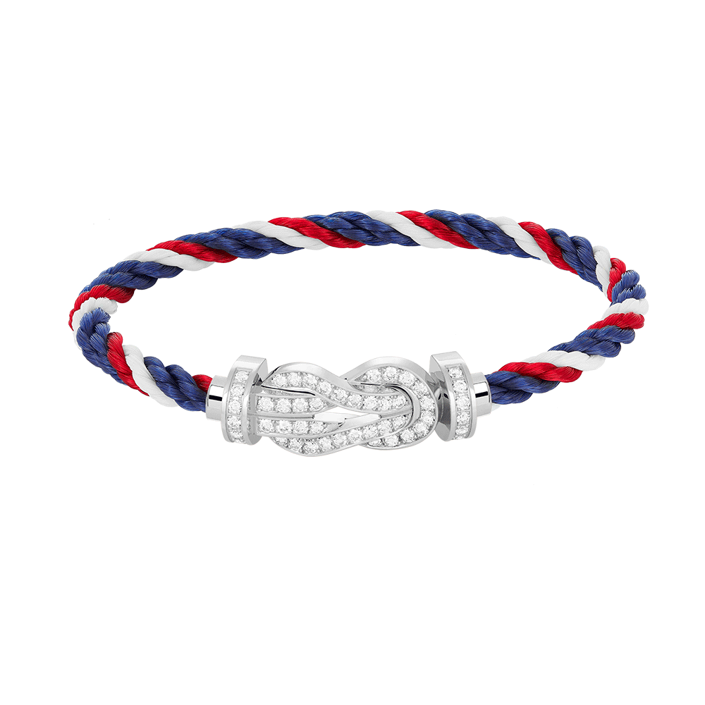 [Select]CHANCE LARGE 8 FIGURE BUCKLE FULL DIAMOND BRACELET SILVER
