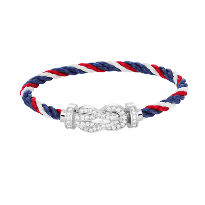 [Select]CHANCE LARGE 8 FIGURE BUCKLE FULL DIAMOND BRACELET SILVER