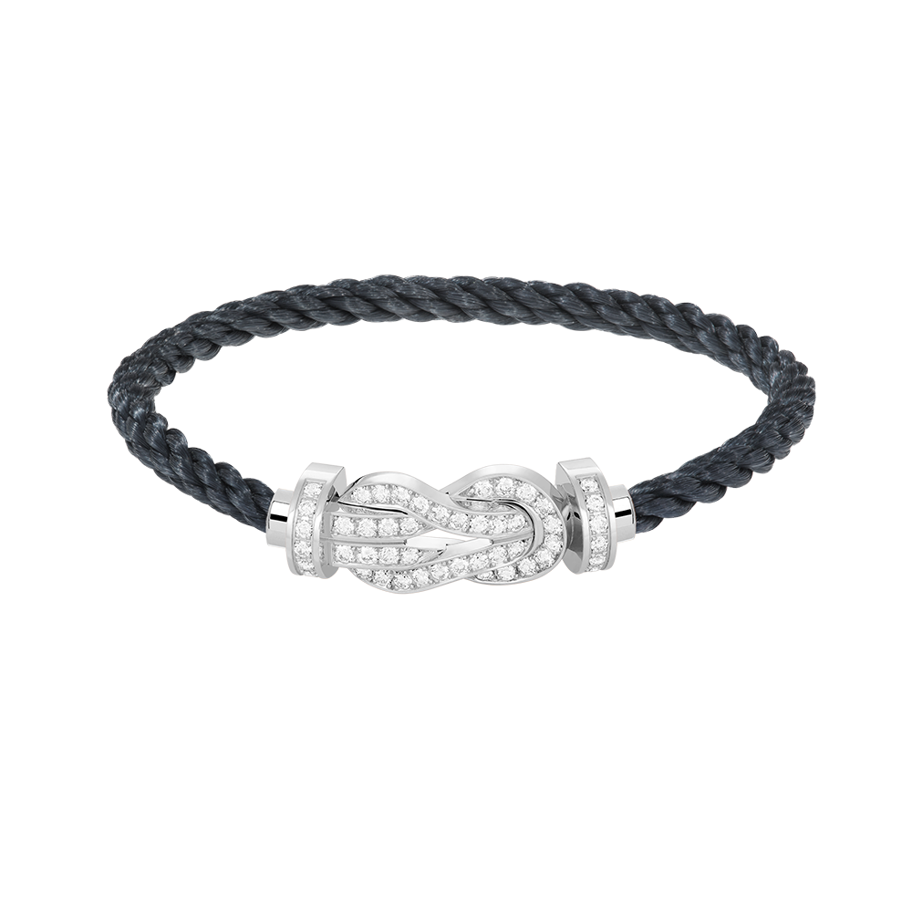 [Select]CHANCE LARGE 8 FIGURE BUCKLE FULL DIAMOND BRACELET SILVER