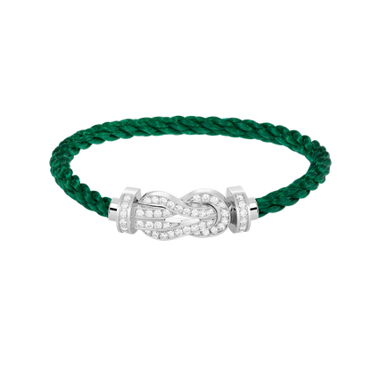 [Select]CHANCE LARGE 8 FIGURE BUCKLE FULL DIAMOND BRACELET SILVER