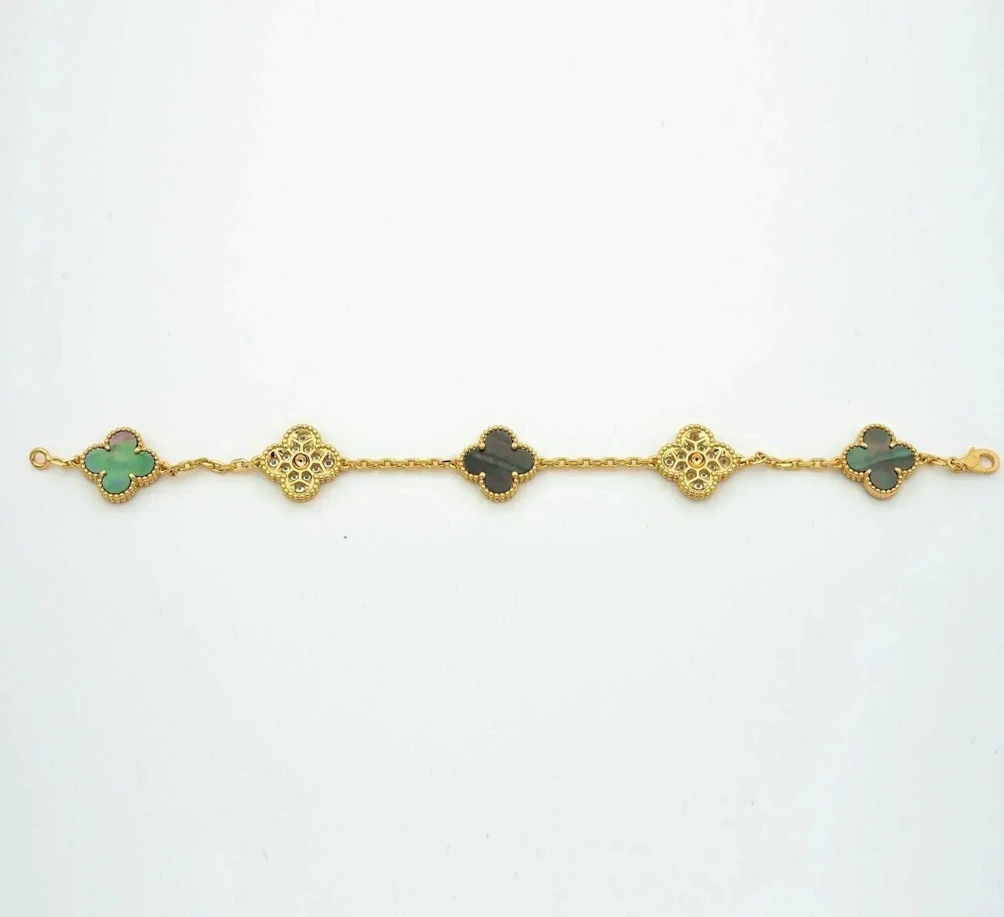 [Select] CLOVER 5 MOTIF GRAY MOP BRACELET COLLECTION