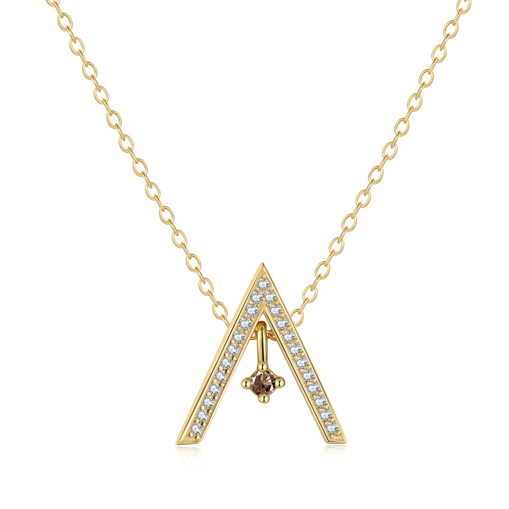 [select Jewelry]Sparkling "A" Shape Necklace