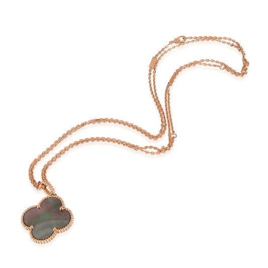 [Select]CLOVER 25MM GOLD DARK MOP BIG CLOVER NECKLACE