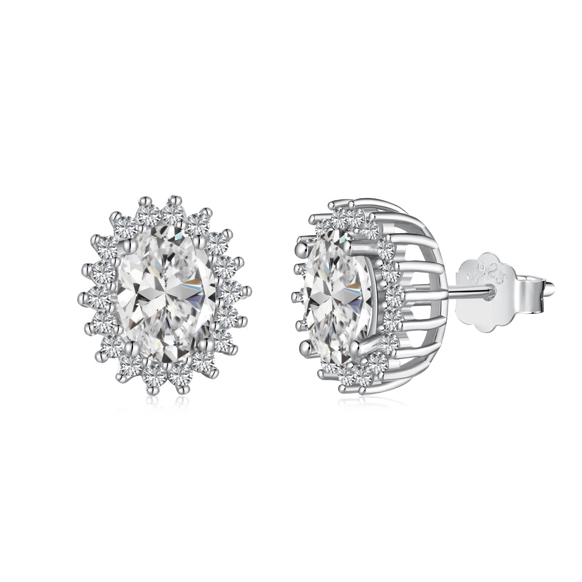 [select Jewelry]Delicate Radiant Oval Cut Daily Earrings