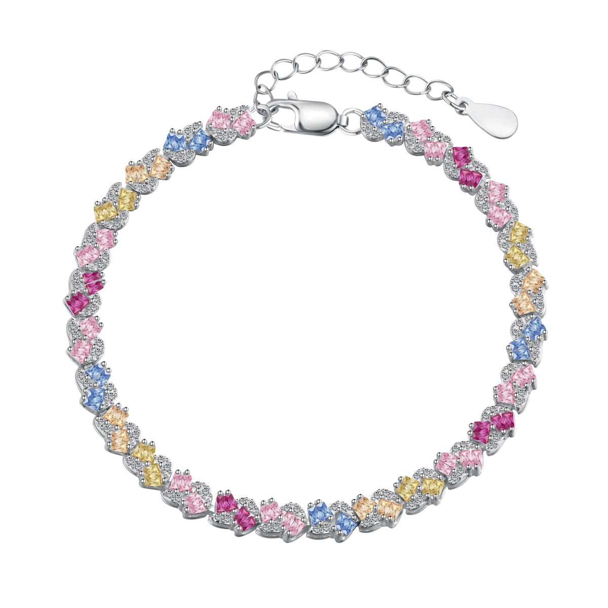 [select Jewelry]Ornate Colorful Flower Shape Party Bracelet