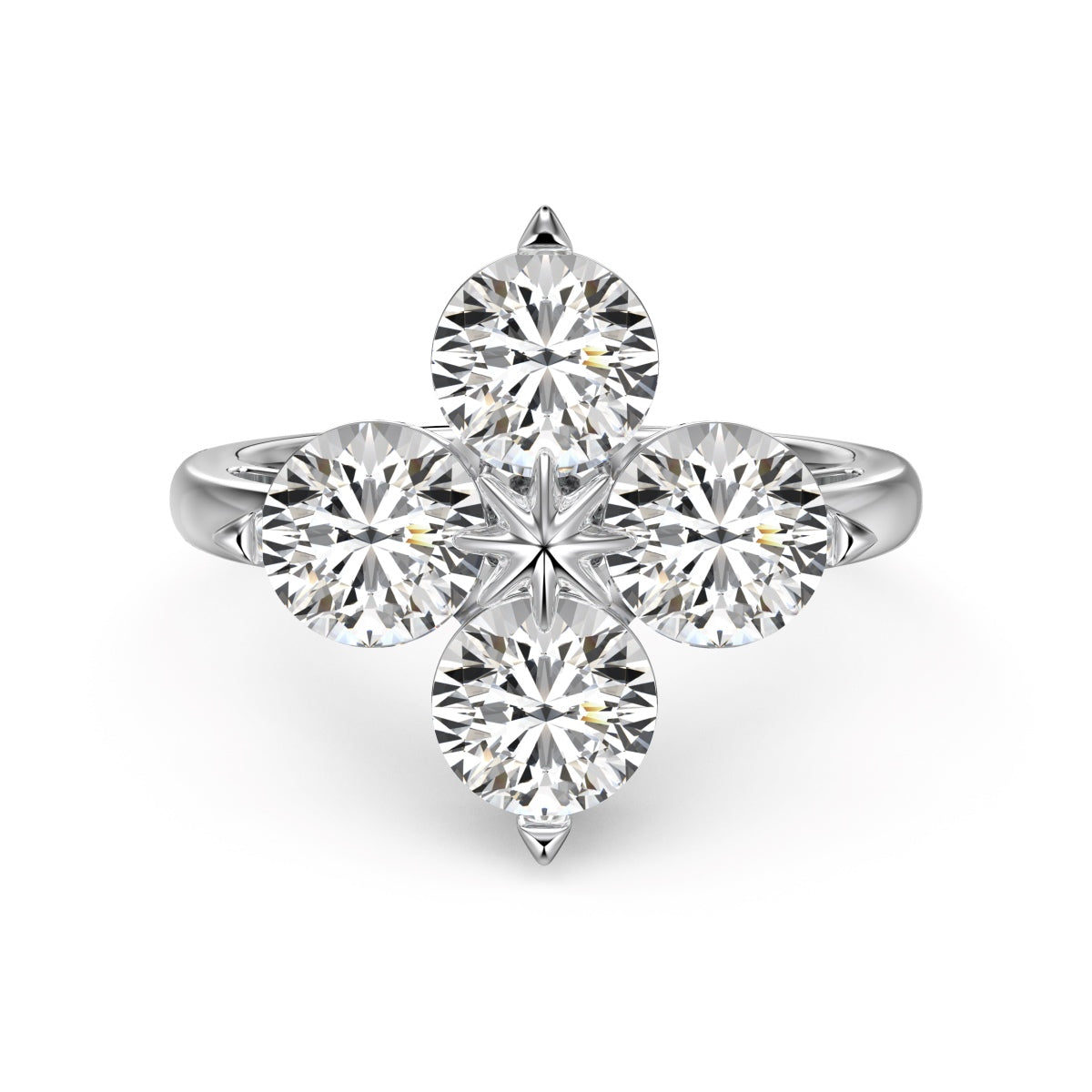 [select Jewelry]Four-Leaf Clover Eight-Pointed Star Ring