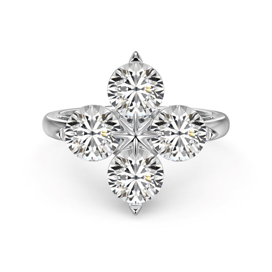 [select Jewelry]Four-Leaf Clover Eight-Pointed Star Ring