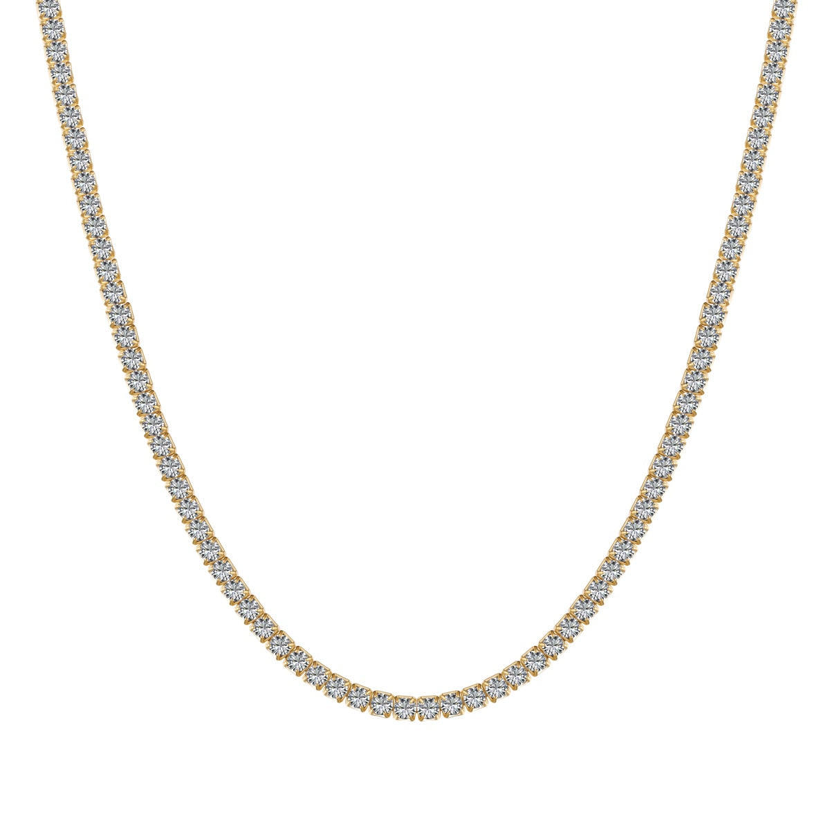 [select Jewelry]Delicate Round Shape Tennis Necklace