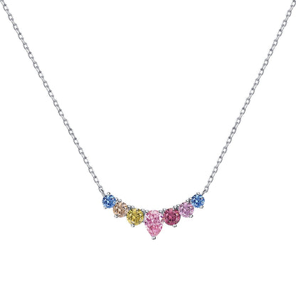 [select Jewelry]Dainty Colorful Heart Necklace