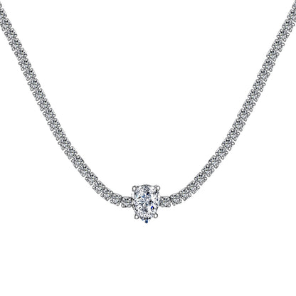 [select Jewelry]1.0 carat Unique Pear Cut Tennis Necklace