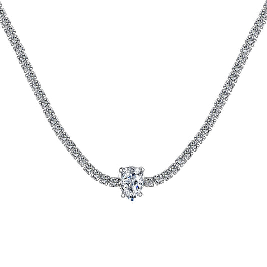 [select Jewelry]1.0 carat Unique Pear Cut Tennis Necklace