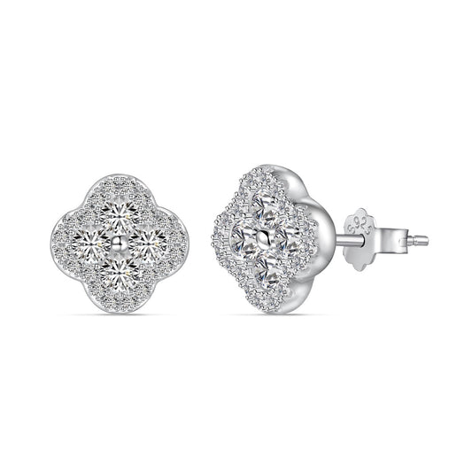 [select Jewelry]Four-Leaf Clover Flower Shaped Earrings
