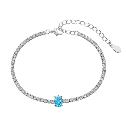 [select Jewelry]0.75 Carat Exquisite Oval Cut Daily Bracelet