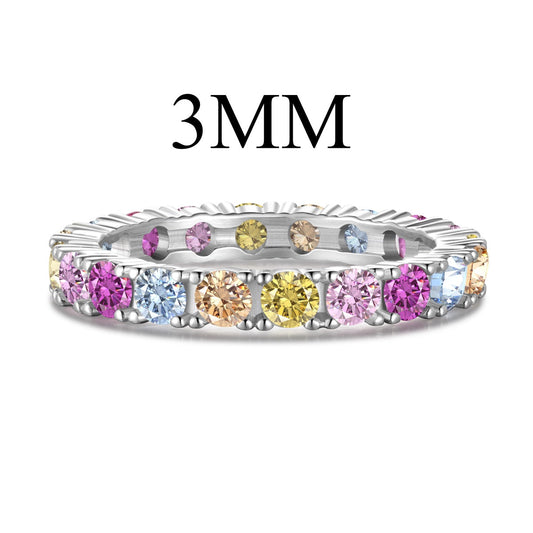 [select Jewelry]Dazzling Lustrous Round Cut Tennis Ring
