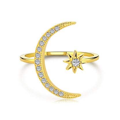 [select Jewelry]Eternity Moon & Star Ring
